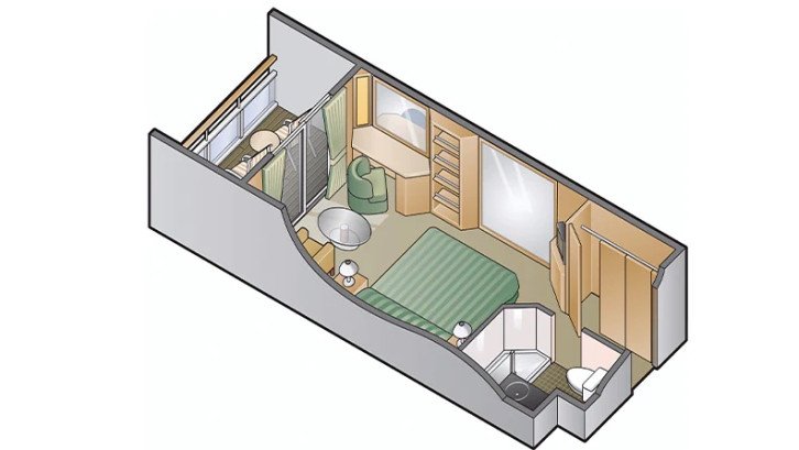 Prime AquaClass® Stateroom floor Plan