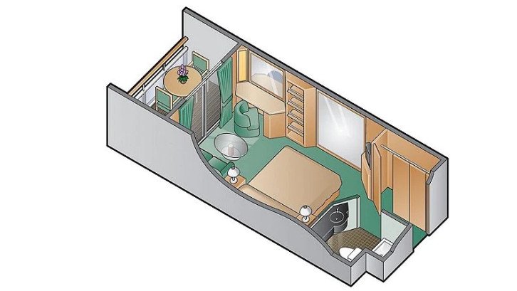 Prime Concierge Class Stateroom floor Plan