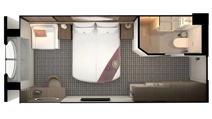 Deluxe Ocean View Stateroom floor Plan