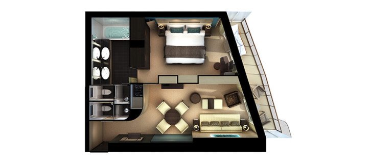 The Haven Aft-Facing Penthouse with Master Bedroom & Large Balconyh floor Plan