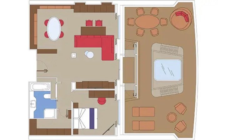 MSC Yacht Club Owner's Suite floor Plan