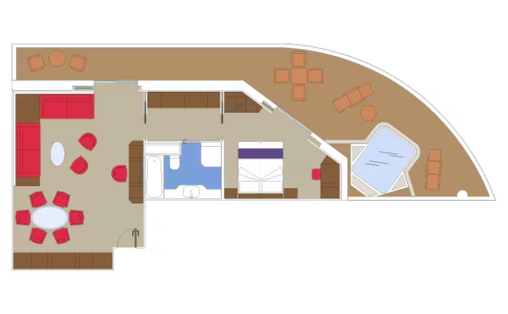 MSC Yacht Club Royal Suite floor Plan