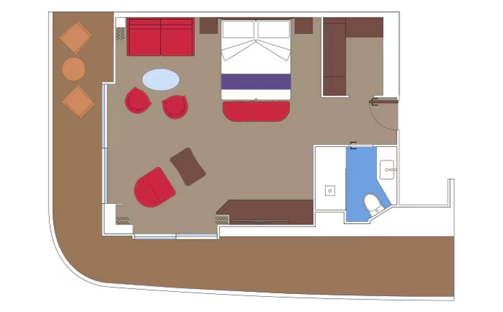 Grand Suite Aurea with Terrace and Whirlpool floor Plan