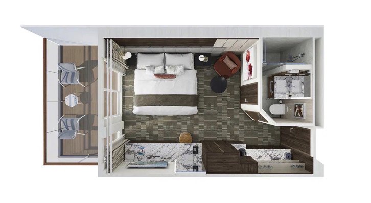 The Haven Penthouse Suite with Balcony floor Plan