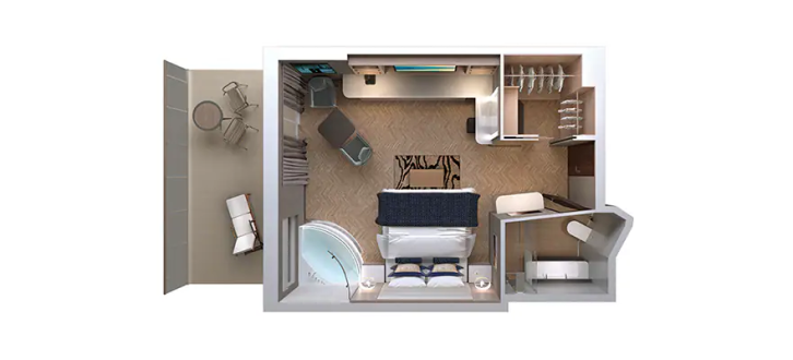 Haven Penthouse Suite with Balcony floor Plan