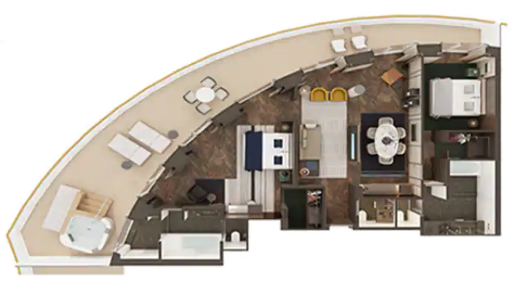 The Haven Deluxe Owner's Suite with Large Balcony floor Plan