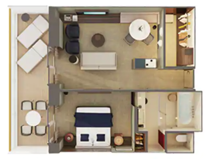 The Haven Owner's Suite with Large Balcony floor Plan